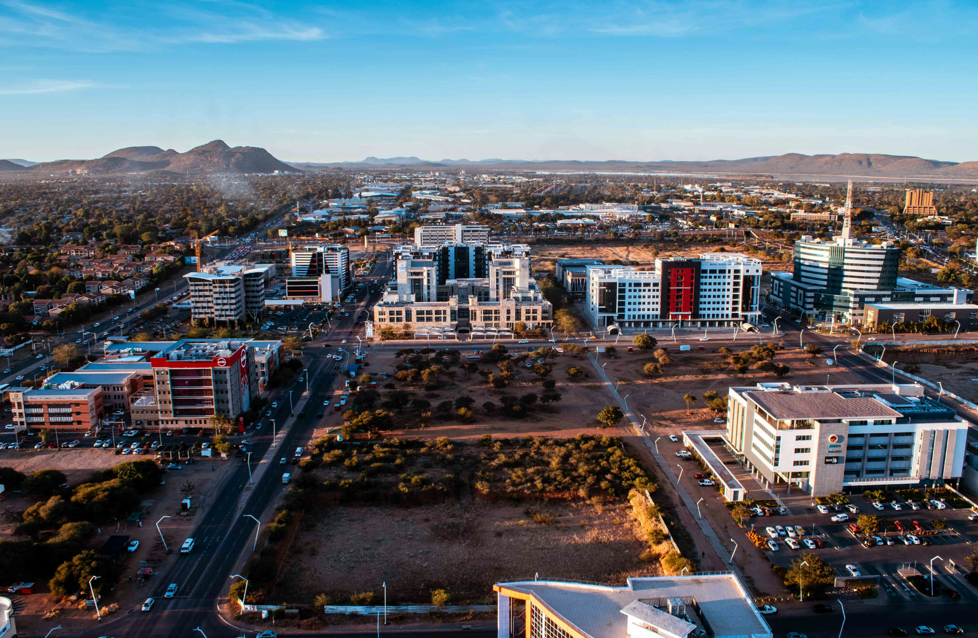 city view of Gaborone, Botswana